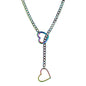 Stainless Steel Lariat Heart Necklace