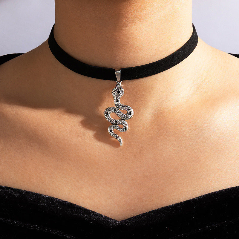 Witchy Gothic Grunge Choker Velvet Collar Necklace