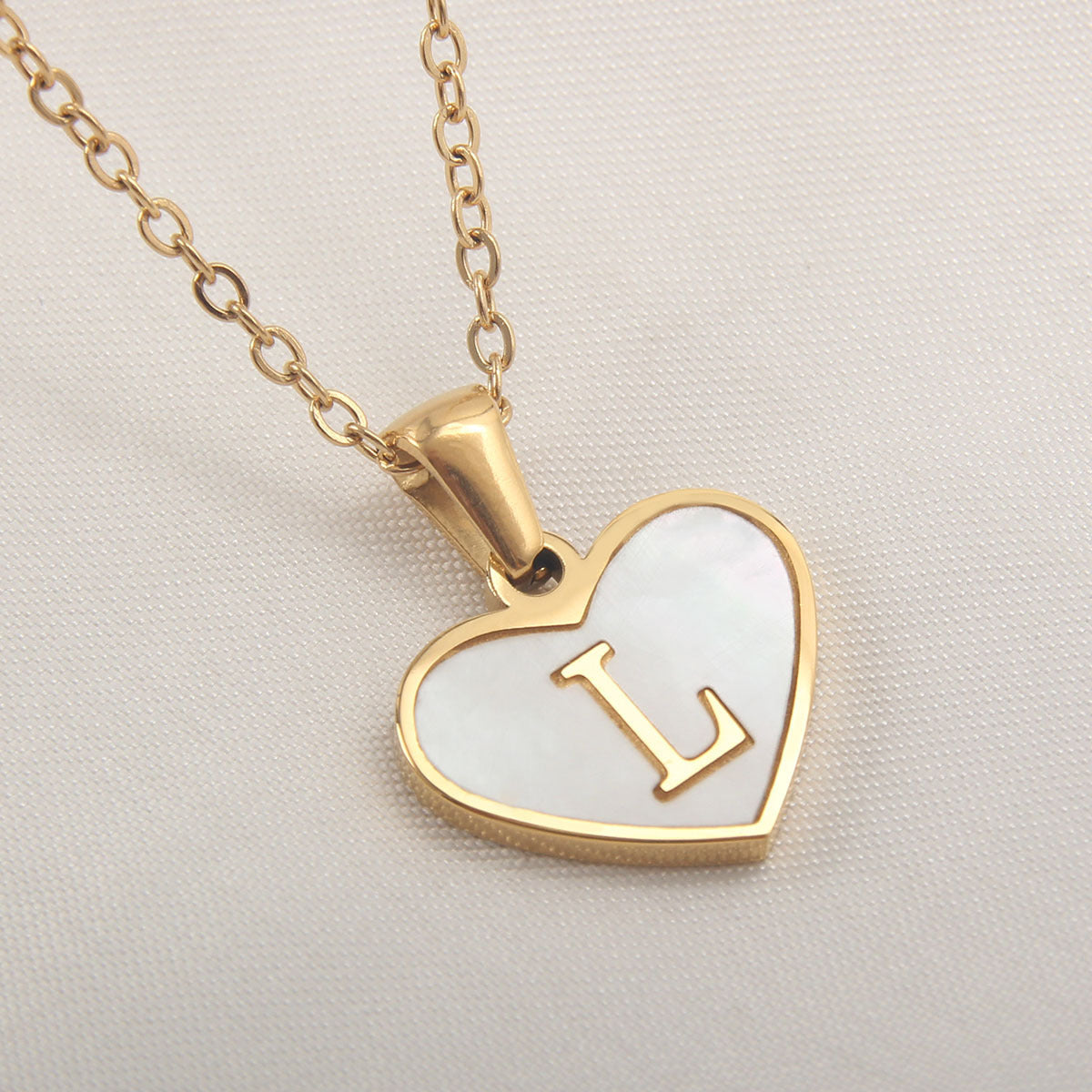 26 Letter Heart-Shaped Necklace