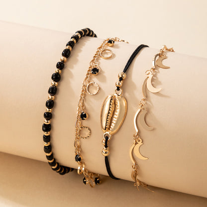 Multi-layer 4-piece Anklet