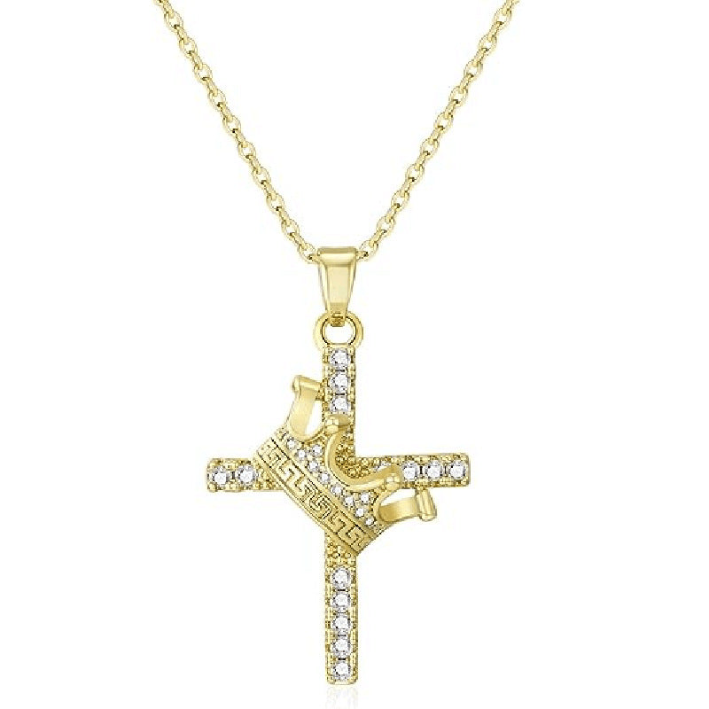Cross Crown Necklace