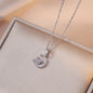 Sweet Star & Moon Zircon Necklace