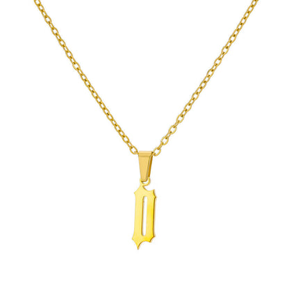 Funky A-Z Letter Pendant Necklace