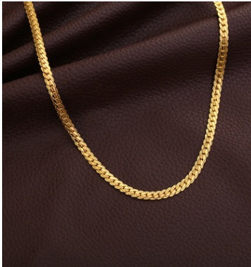 Gold Tone Snake Chain Necklace