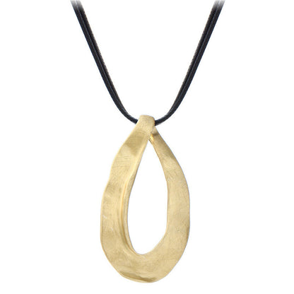 Drop Shape Pendant Oval Irregular Necklace