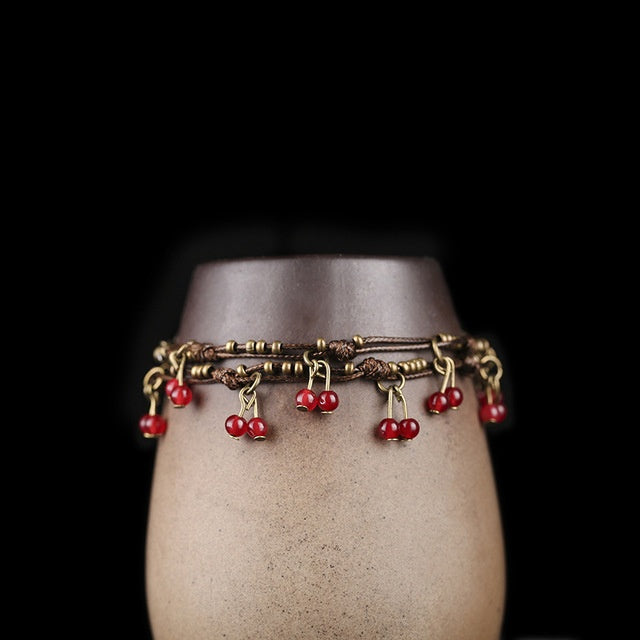 Handmade Double-Layer Quartzite Jade Bracelet