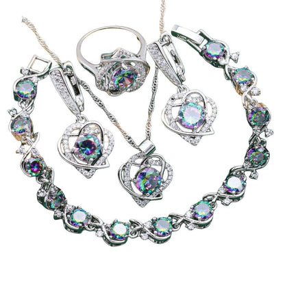 Retro Fashion Zircon Jewelry Set with Snake Chain Design
