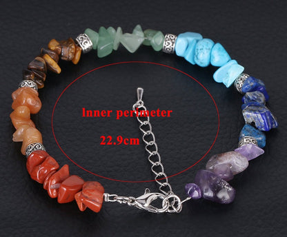 7 Chakra Gravel Bracelet