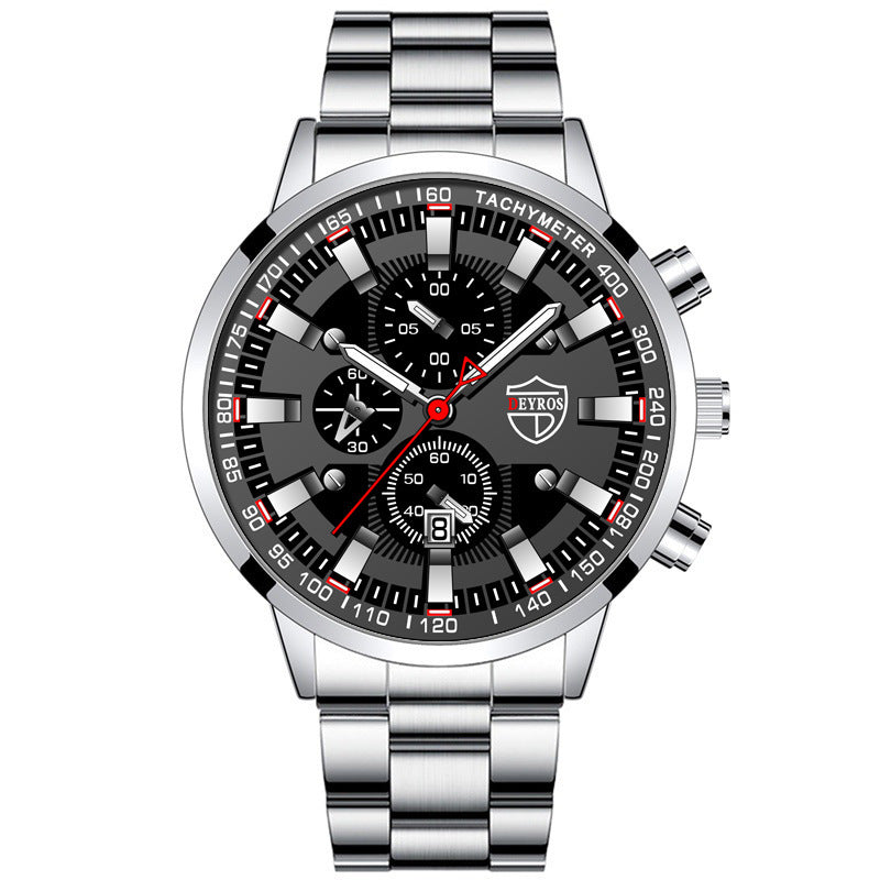 Stainless Steel Luminous Quartz Wristwatches