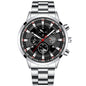 Stainless Steel Luminous Quartz Wristwatches