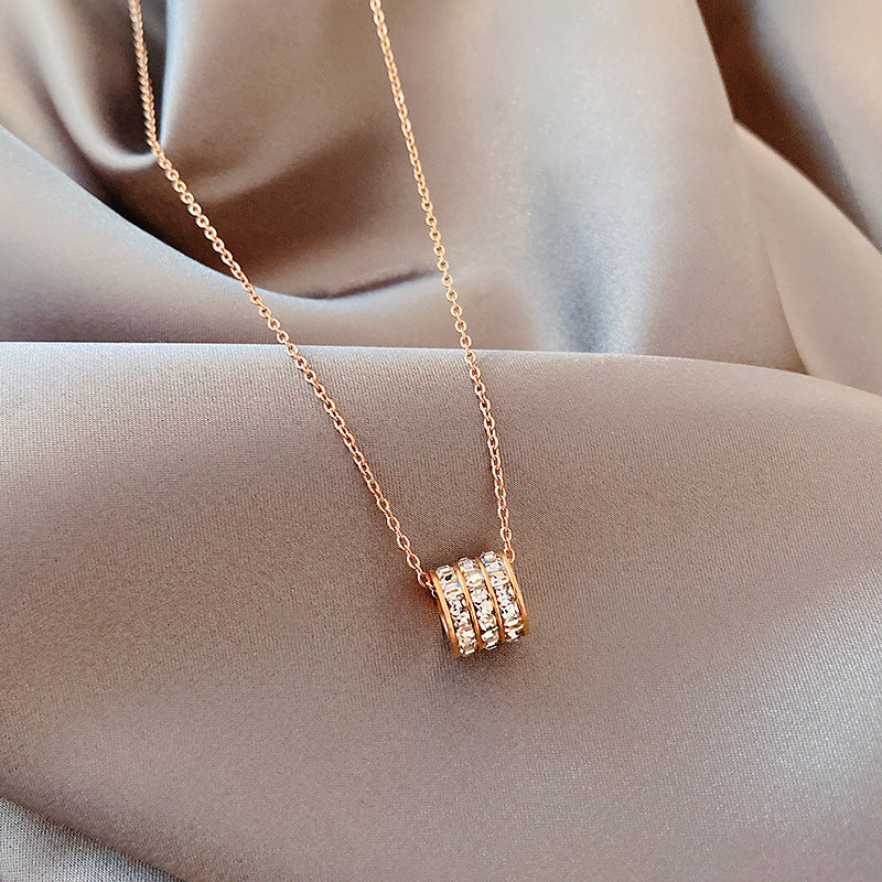 Roman Letter & Butterfly Clavicle Necklace