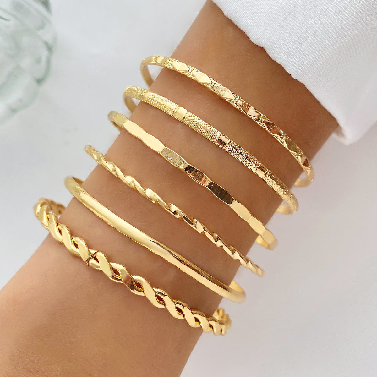 Metal Chain Bracelet Set