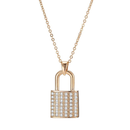 Zircon Lock Necklace