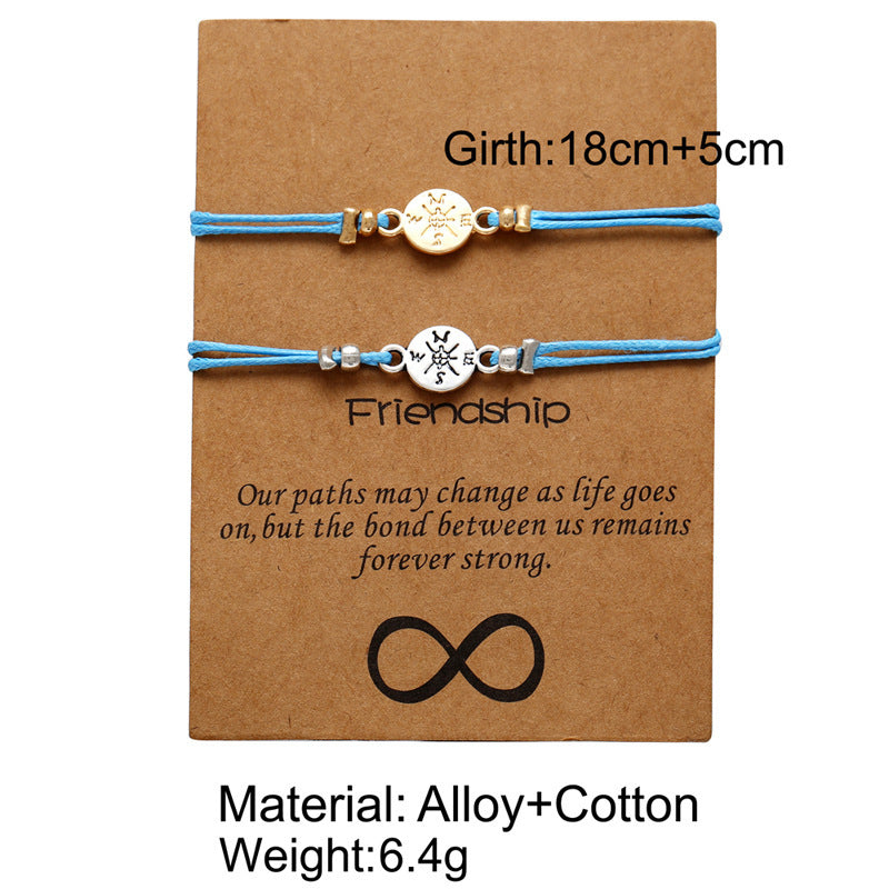 Couple Compass Bracelet Gift Set