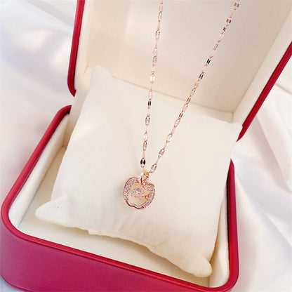 Perfume Bottle Pendant Zircon Necklaces