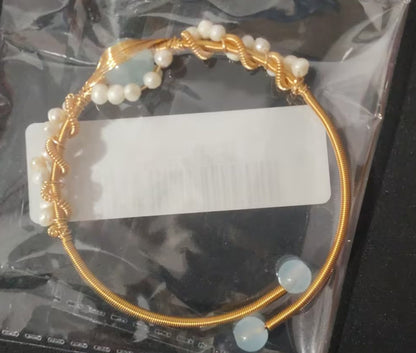 Gold Plated Pearl Bracelet