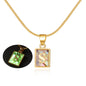 Luminous Pendant 26 Letter Square Necklace