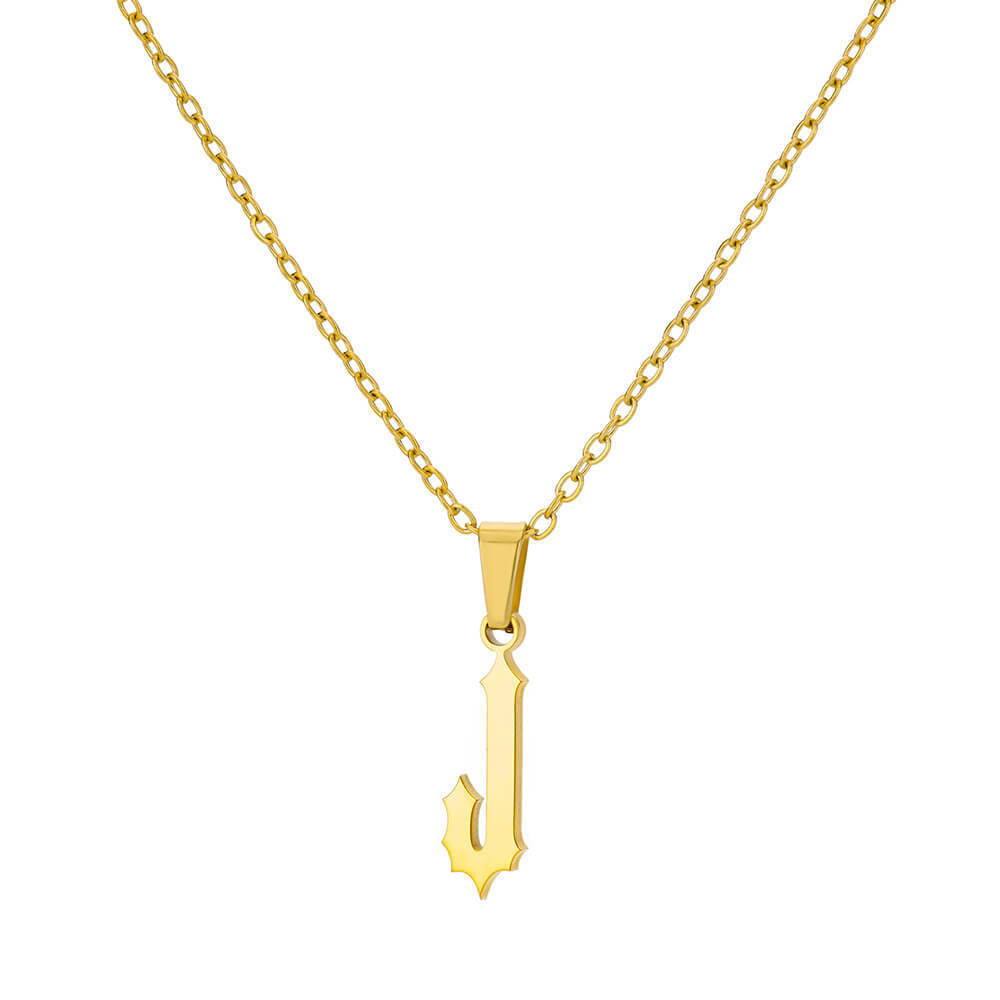 Funky A-Z Letter Pendant Necklace