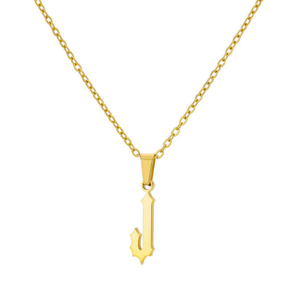 Funky A-Z Letter Pendant Necklace