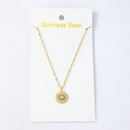 Small Sun Stainless Steel Necklace