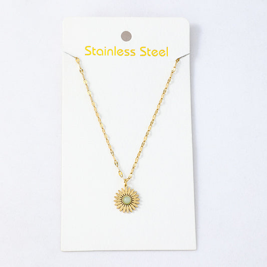 Small Sun Stainless Steel Necklace