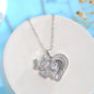 Butterfly Love Necklace with Rhinestones – Fashion, Hollow Heart Shaped Clavicle Chain, Pendant, Gift