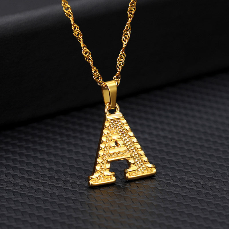 26 Letters Gold-Plated Pendant Necklace