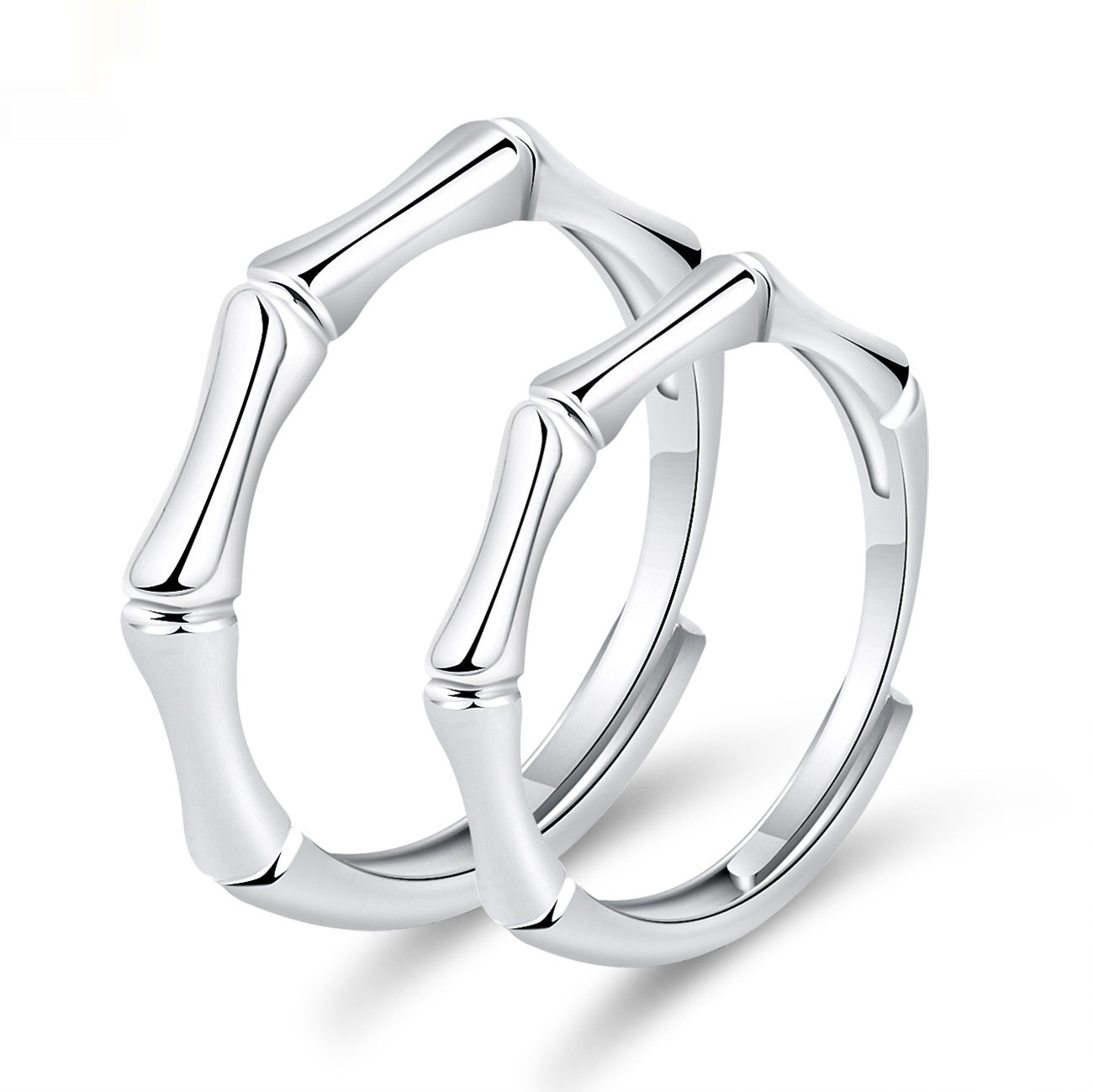 Moissanite Engagement Couple Rings