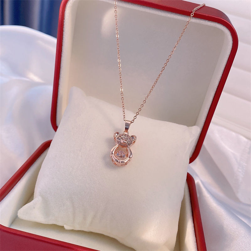 Perfume Bottle Pendant Zircon Necklaces