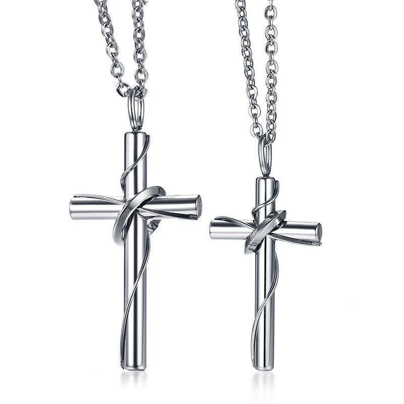 Stainless Steel Cross Pendant Necklace