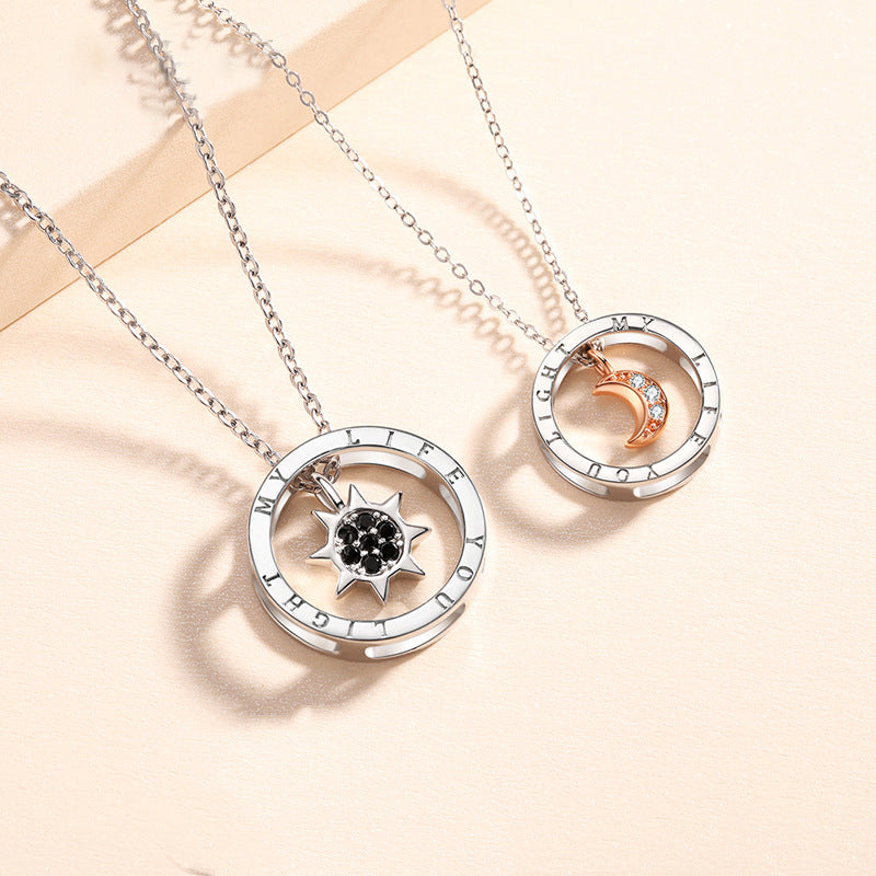 Sun & Moon Light Luxury Couple Necklace
