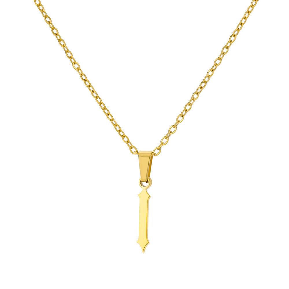 Funky A-Z Letter Pendant Necklace