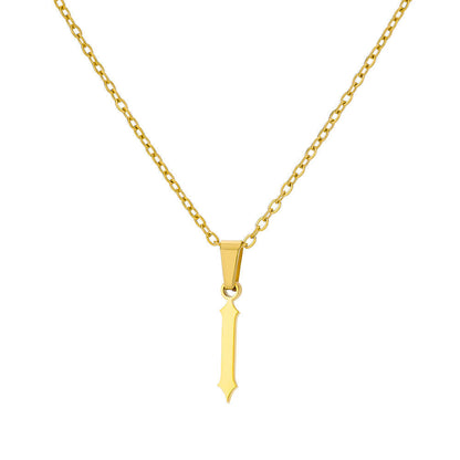 Funky A-Z Letter Pendant Necklace