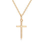 Simple Zircon Retro Cross Pendant Necklace