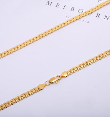 Gold Tone Snake Chain Necklace