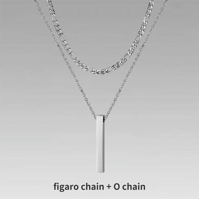 Men’s Layer Pillar Chain Necklace