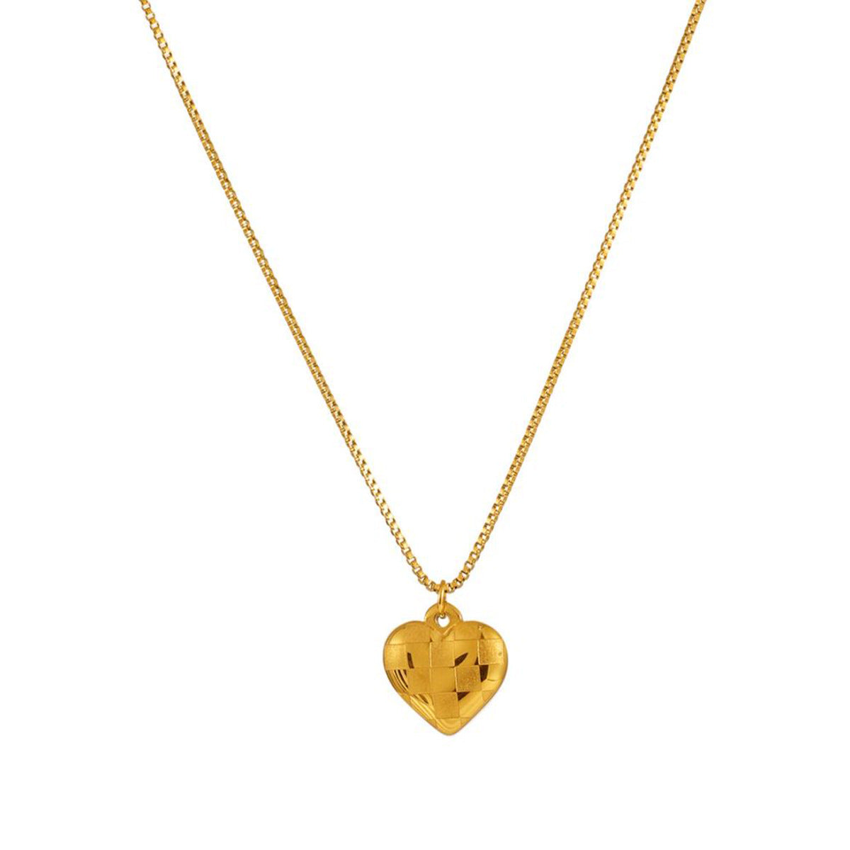 Gold Heart Pendant Necklace for Women