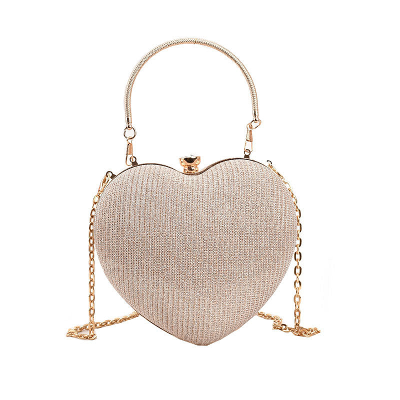 Chain Crossbody Heart Bag