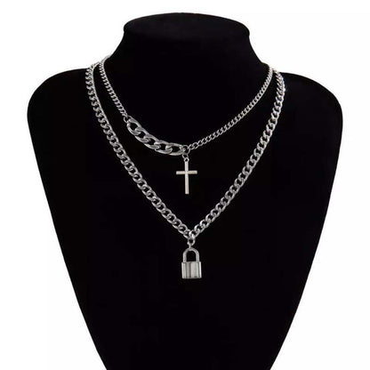 Cross Padlock Necklace