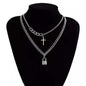 Cross Padlock Necklace