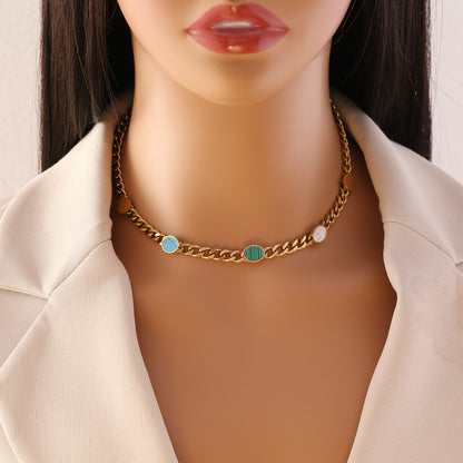 Elegant Heart & Butterfly Stainless Steel Necklace