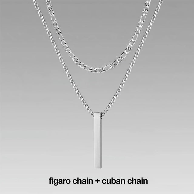 Men’s Layer Pillar Chain Necklace