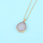 Irregular Resin Natural Stone-Look Pendant Necklace
