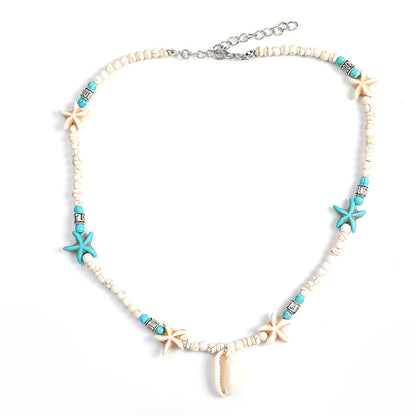 Bohemian Handmade Turquoise Starfish Necklace
