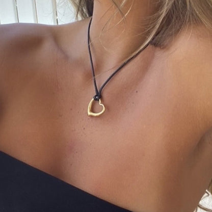 Wax Line Love Pendant Necklace