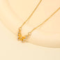 Sweet Light Luxury Bow Necklace for