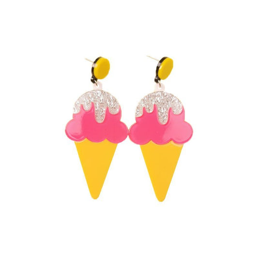 Acrylic Banana & Ice Cream Cartoon Earrings