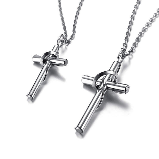 Stainless Steel Cross Pendant Necklace