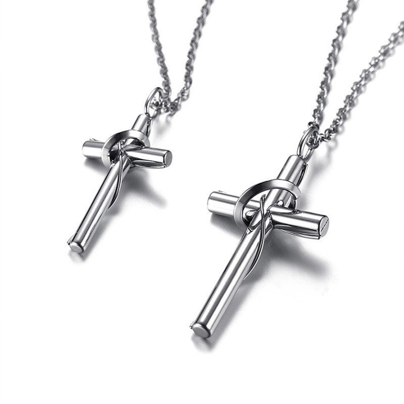 Stainless Steel Cross Pendant Necklace