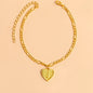 Gold Initial Letter Anklet for Women
